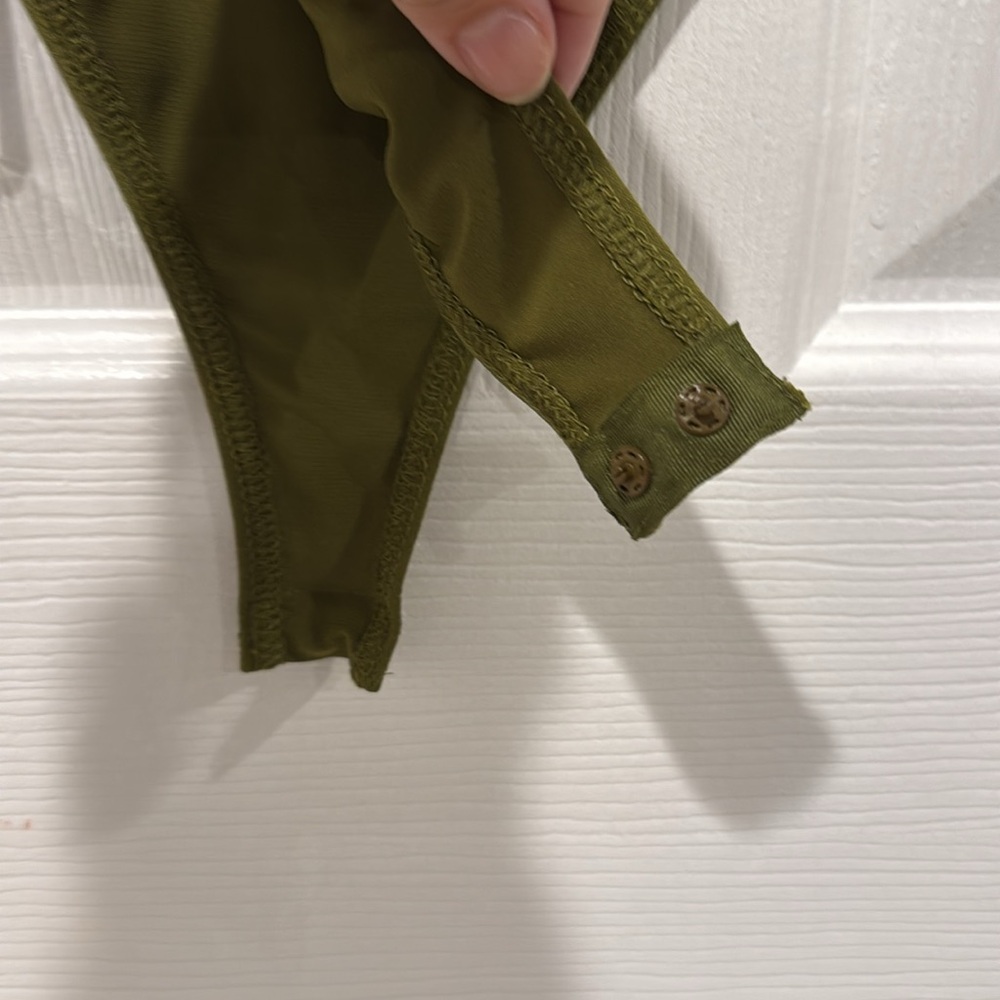 ZARA Olive Green Long Sleeve Bodysuit - Picture 2 of 6